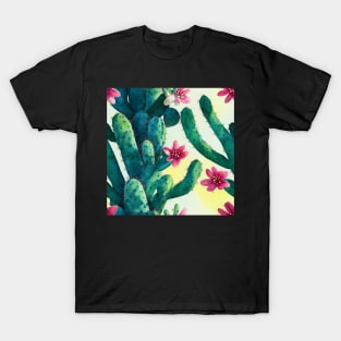 Watercolor cactus plant cactus pattern T-Shirt